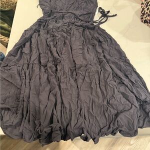 Free People Strapless Charcoal Dress